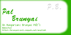 pal brunyai business card